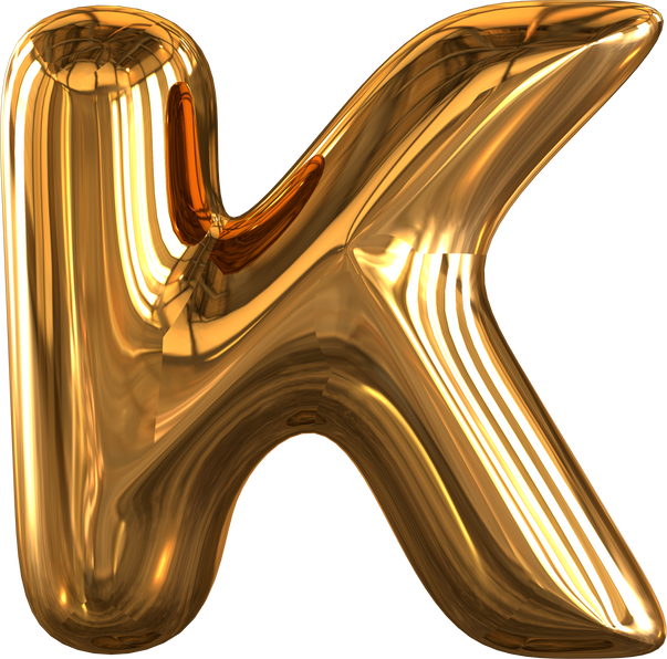 Inflatable symbol. letter k